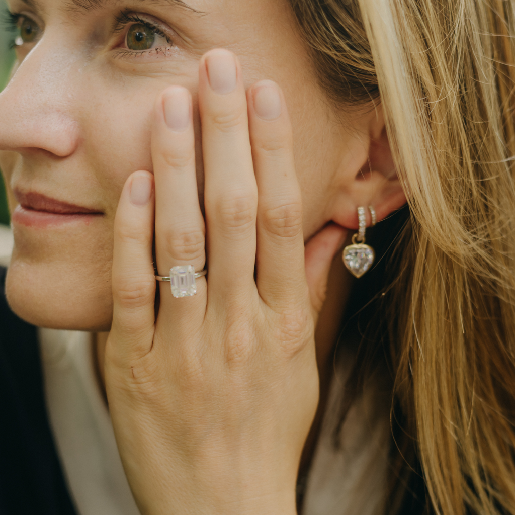 The Moissanite Emerald-Cut Ring