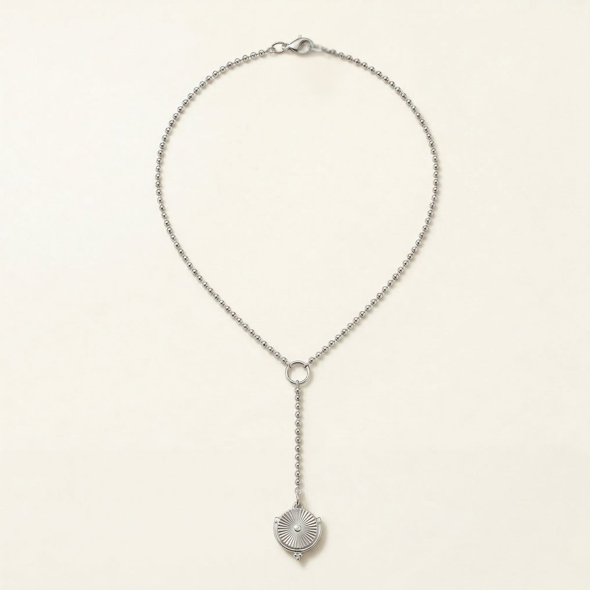 Sample: The Silver Anna Lariat Necklace
