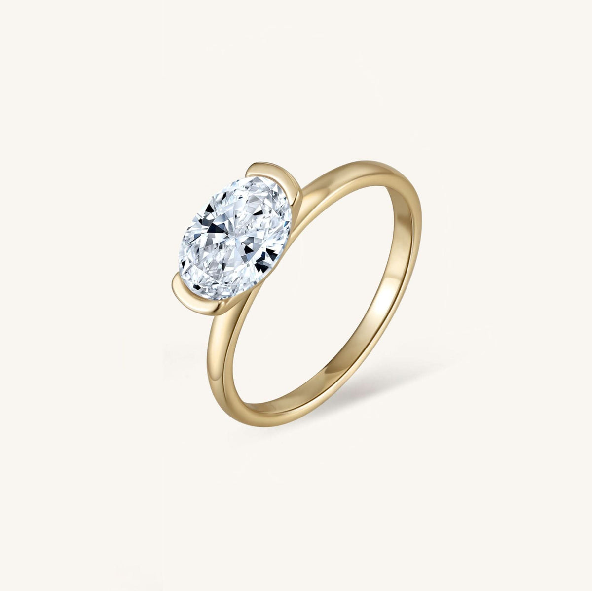 Solid & Diamond Chip Ring