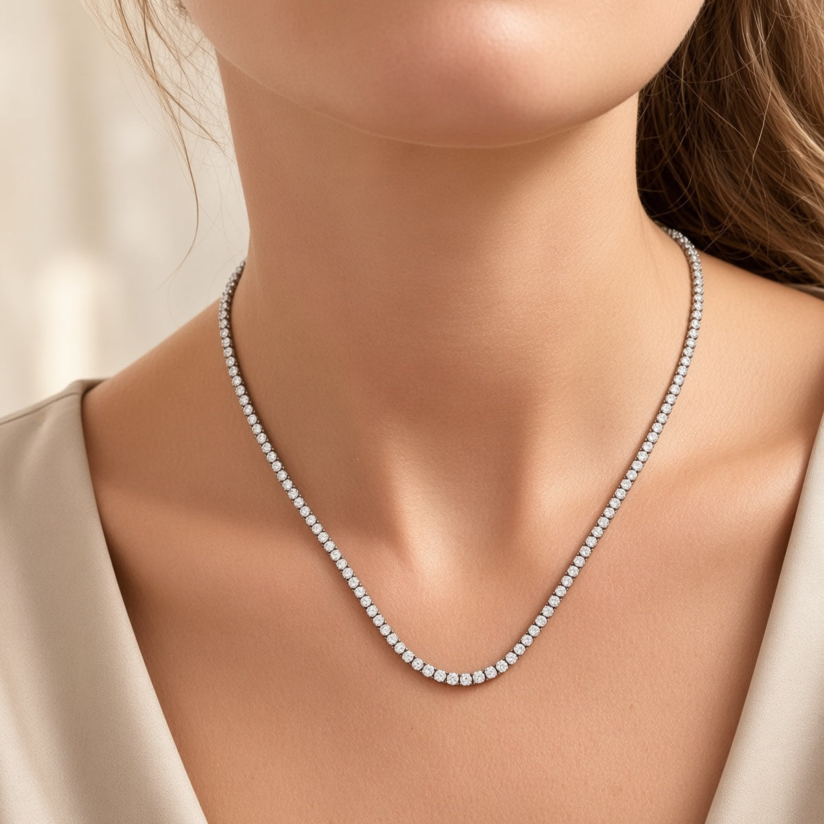 Sample:  The Blackened Tennis Necklace