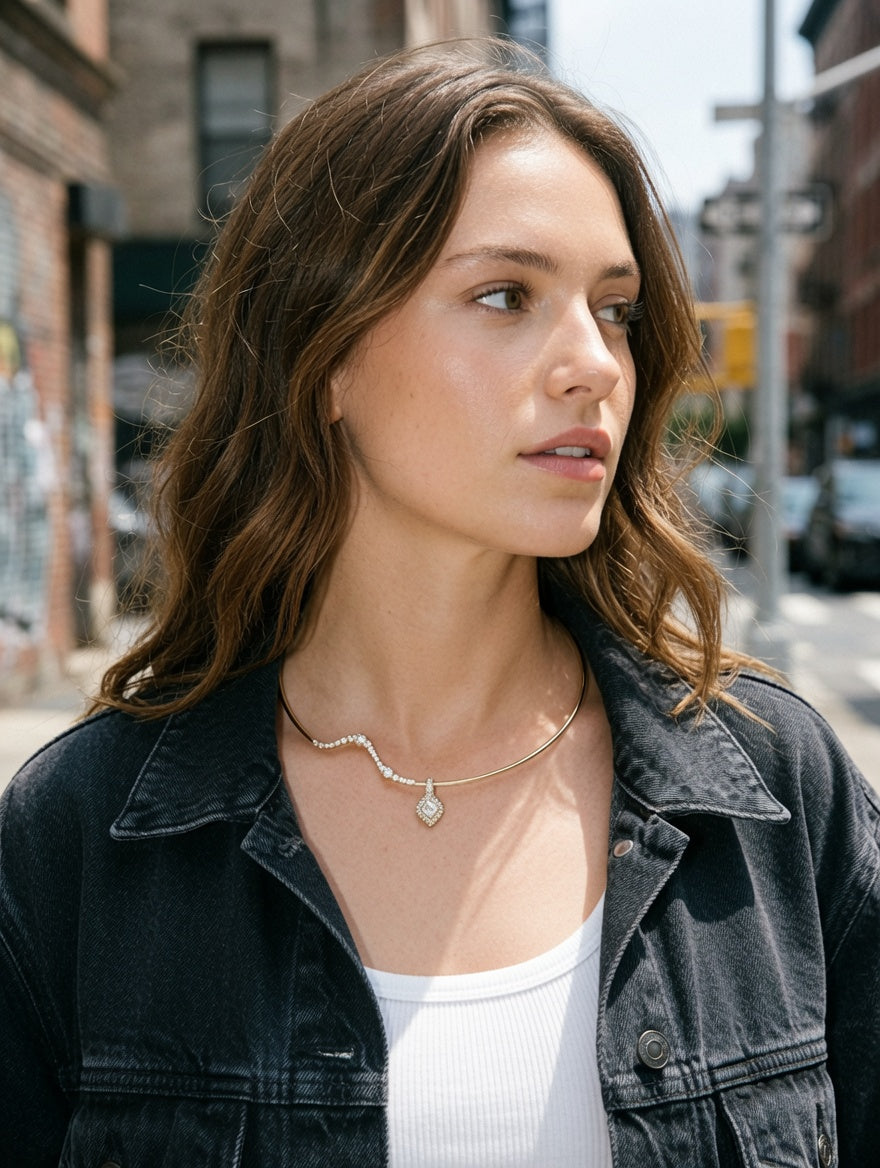 Sample: The Wave Torque Necklace