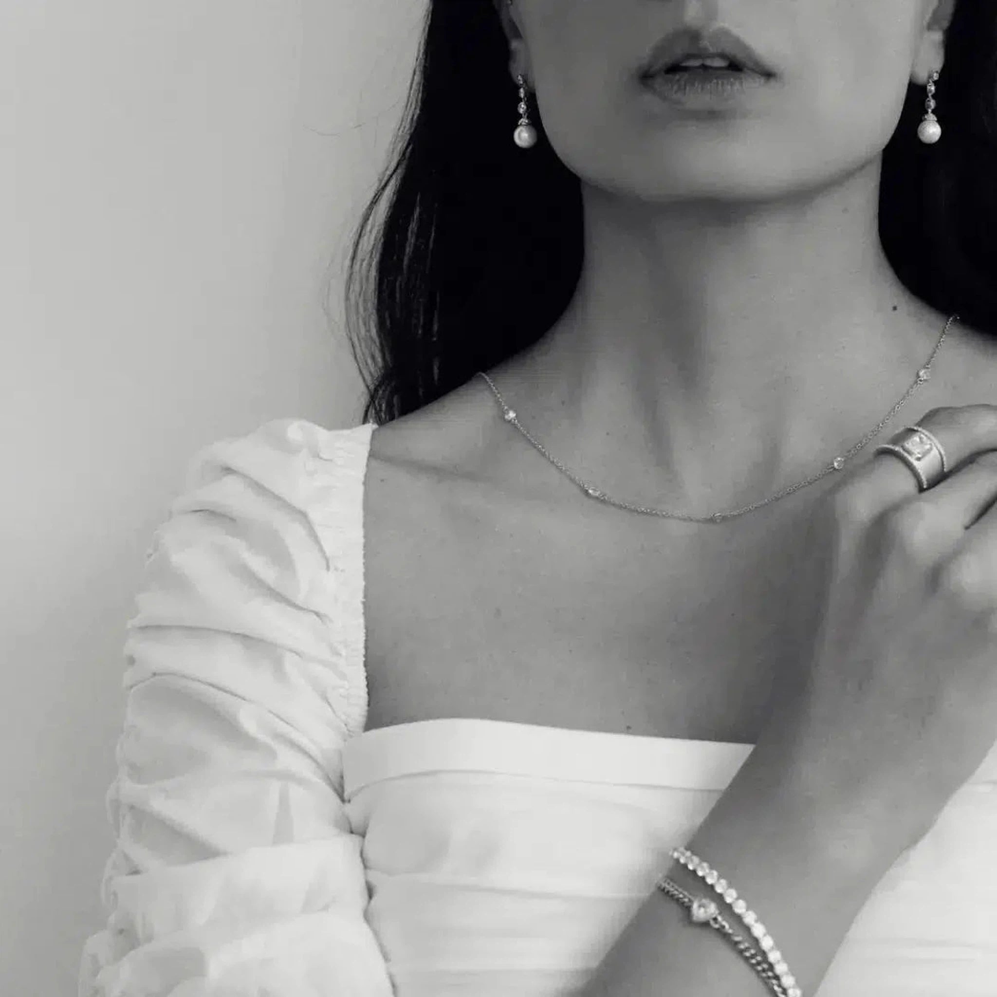 The Pearl and ‘Diamond’ Earrings