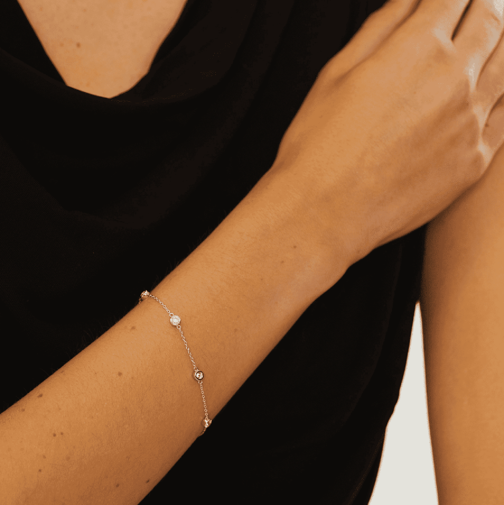The Silver 'Diamonds' By The Metre Bracelet