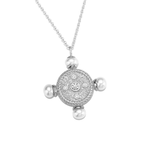 The New Romantics Silver Pearl Pendant